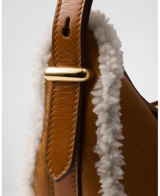 Arque Small Shearling Shoulder Bag