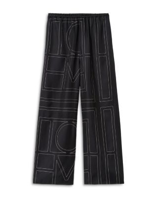 Monogram Silk Pajama Bottoms
