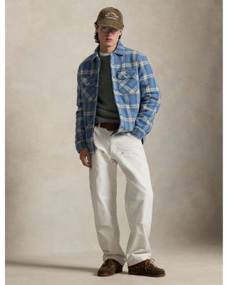 Plaid Felted Wool Overshirt