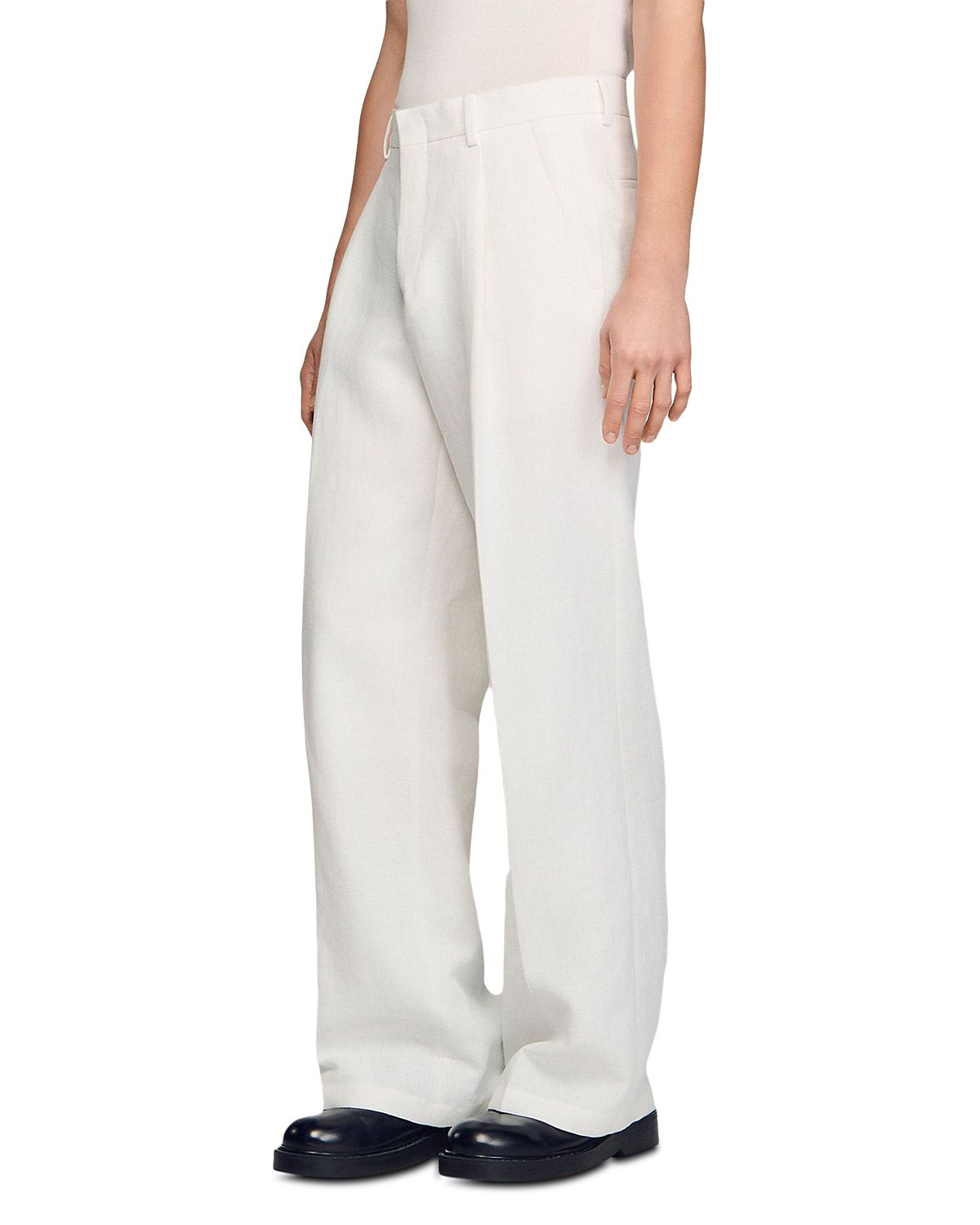 Sandro Linen Suit Trousers