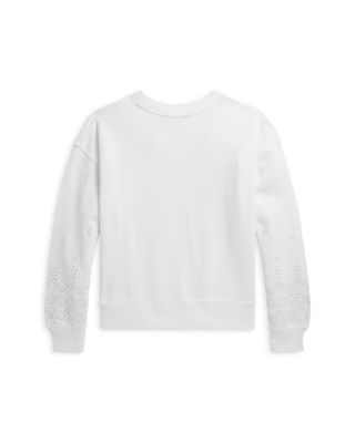 Girls' Eyelet French Terry Sweatshirt - Big Kid