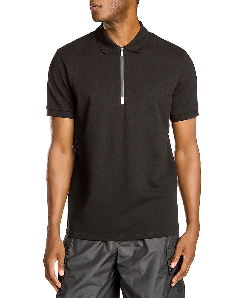 Moncler Short Sleeve Zip Polo Shirt