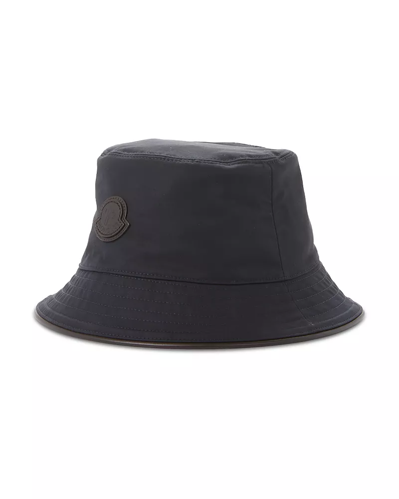 Moncler Logo Cotton Blend Bucket Hat