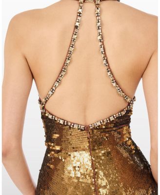 Lisette Sequin-Embellished Maxi Dress