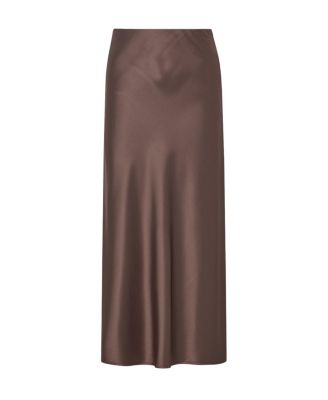 Aubree Satin Midi Skirt