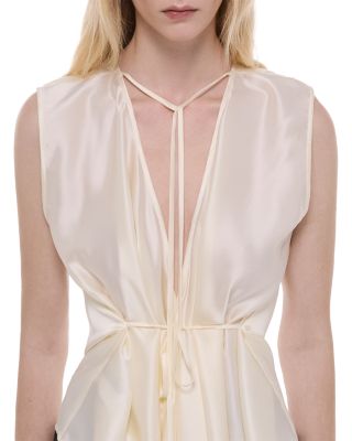 Silk Scarf Drape Top