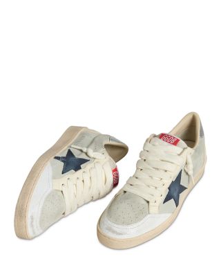 Unisex Ballstar Suede & Cracked Leather Sneakers