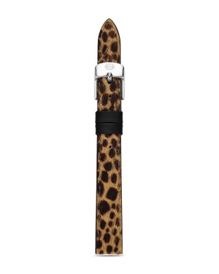 Leopard Print Calf Hair Watch Strap, 12mm