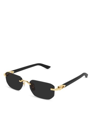 Squared Rimless Sunglasses, 53mm