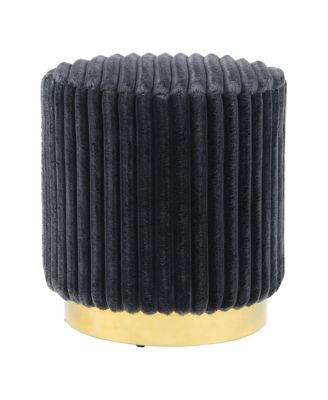 Furniture Of America Lillian Upholstered Ottoman With Plinth Base In Gray