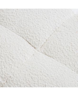  Myra Boucle Biscuit Tufted Storage Ottoman