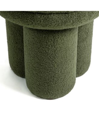  Trina Pillar Base Fabric Ottoman