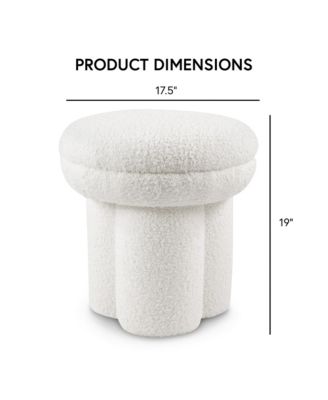  Trina Pillar Base Fabric Ottoman