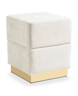  Lyra Chenille Cube Storage Ottoman