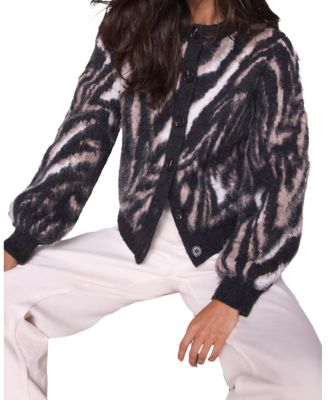  Women's Zebra Knit Cardigan