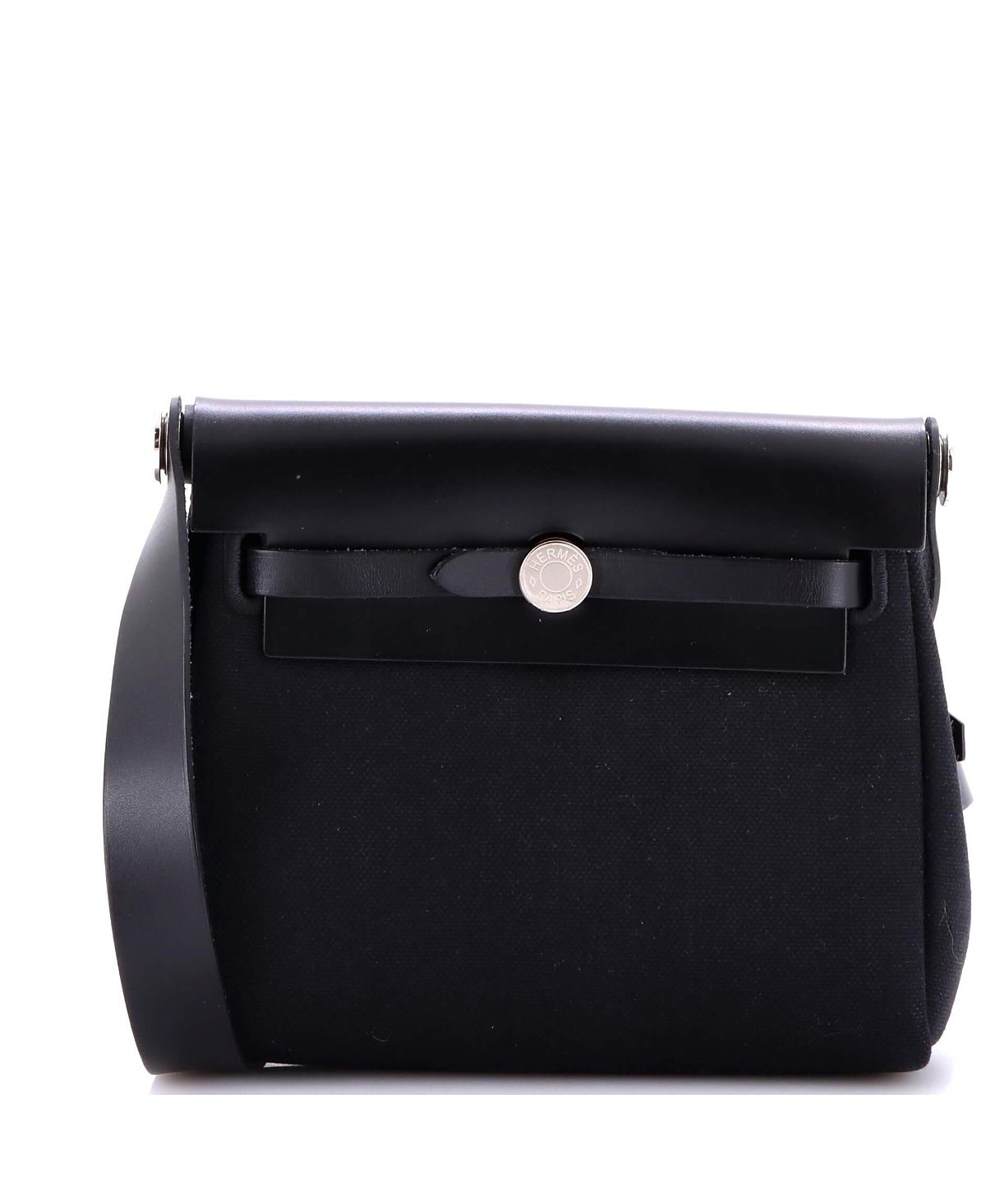 Pre-Owned HERMES 20 Herbag Zip Toile and Leather