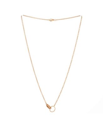  Love Interlocking Necklace 18K Rose Gold, 17.25"