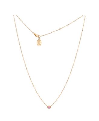  Small Cartier D'Amour Pendant Necklace 18K Rose Gold with Pink Sapphire, 14.75 - 16"