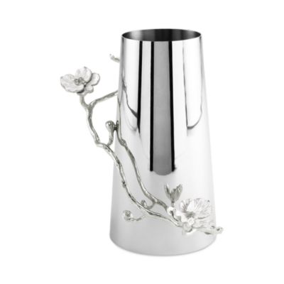 Silver Orchid Vase