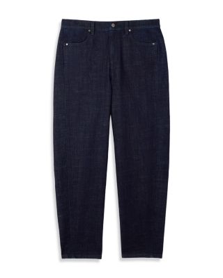 Cotton Stretch Denim Ankle Lantern Pants
