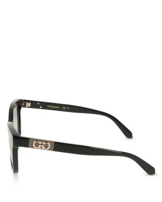 Color Block Temple Rectangular Sunglasses, 54mm