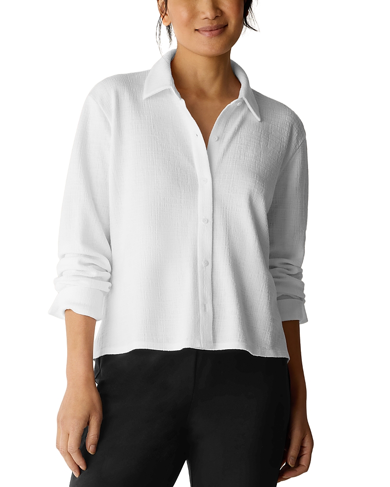 Eileen Fisher Stretch Jersey Classic Collar Shirt