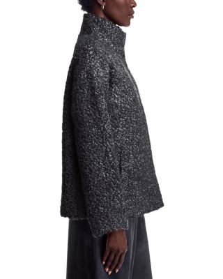 High Collar Alpaca Wool Blend Coat
