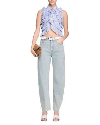 Cropped Ruffled Shirt