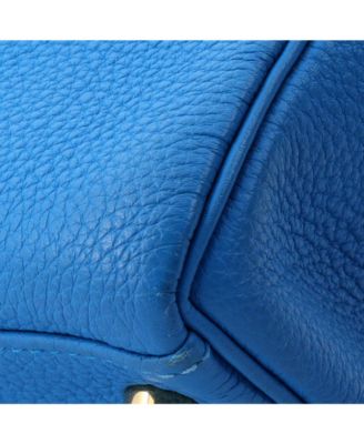 Kelly 28 Handbag Blue Togo with Gold Hardware