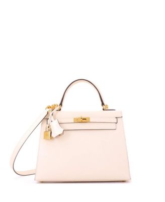 Kelly 25 Handbag Light Epsom with Gold Hardware