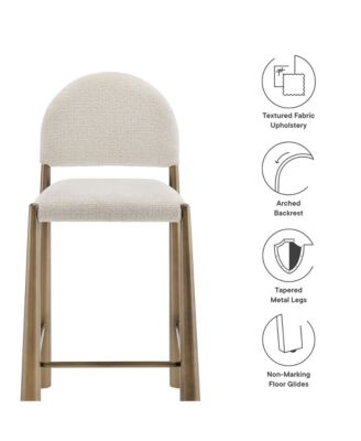 Hayley Upholstered Fabric Counter Stool