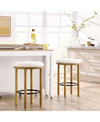 Fable Boucle Fabric Counter Stools, Set of 2
