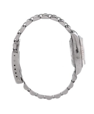  Oyster Perpetual Datejust Automatic Watch in Stainless Steel and White Gold with Diamond Markers and Mother of Pearl 26mm