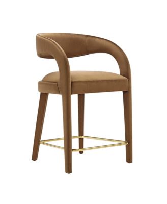  Pinnacle Performance Velvet Counter Stool Set of 2