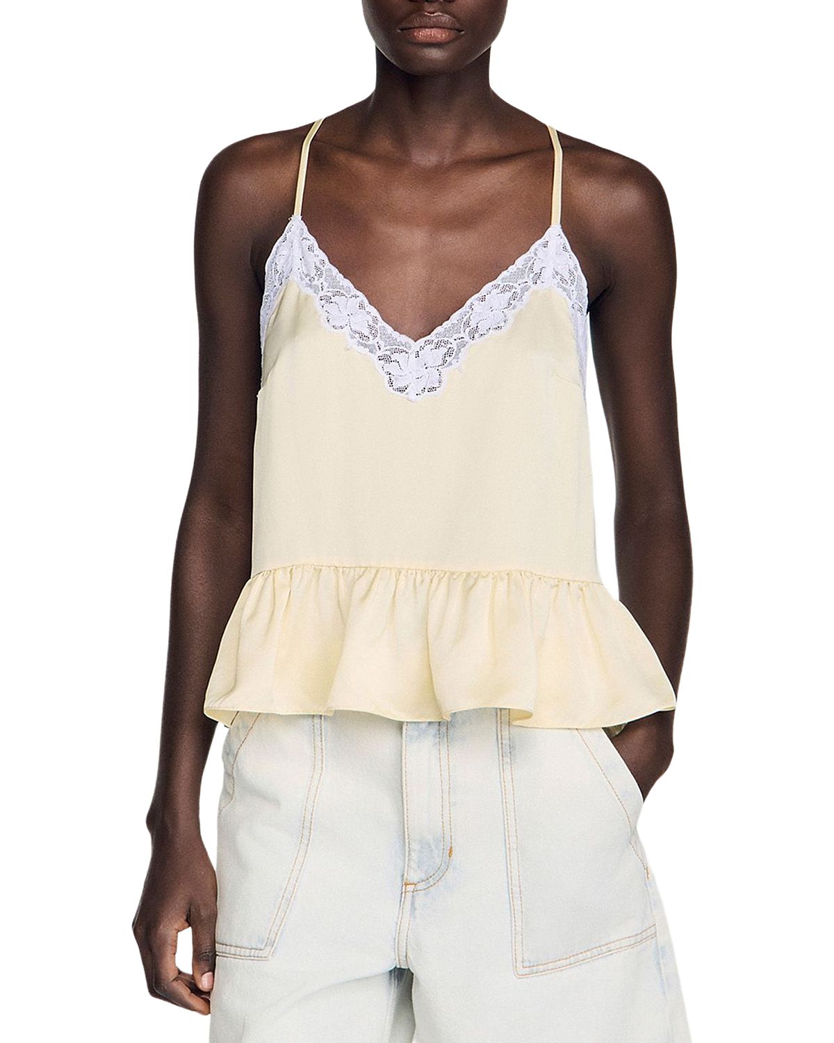 Sandro Ruffled Top