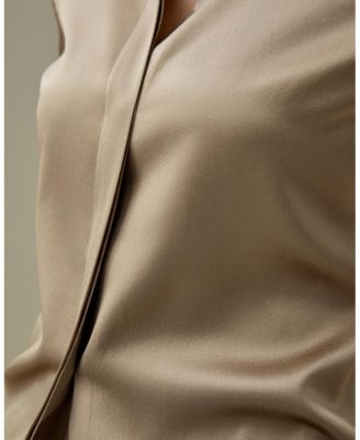 Elegant Silhouette Silk Shirt