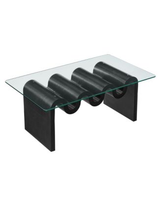  Ondine Glass Top Coffee Table