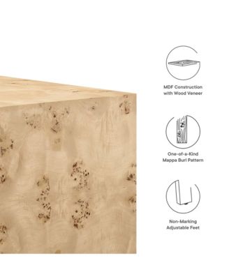  Cosmos 36" Square Burl Wood Coffee Table