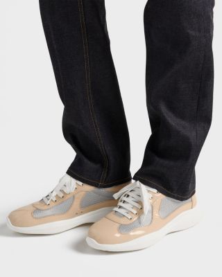  Men's America's Cup Sneakers Patent Leather And Technical Fabric