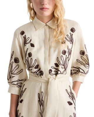 Banda Embroidered Linen Dress