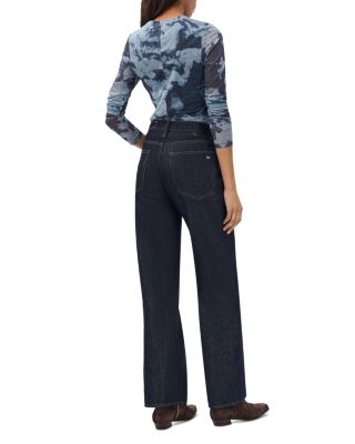 Saige Mid Rise Straight Leg Jeans in Twilight Rinse