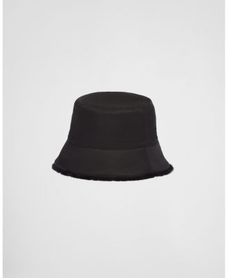  Re-Nylon And Shearling Bucket Hat