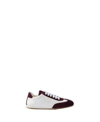 Women's Nappa Leather and Suede Sneakers