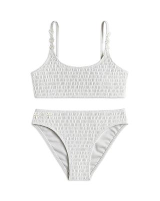 Girls' Smocked Two Piece Swimsuit - Big Kid