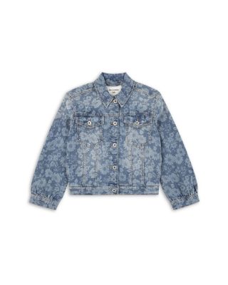 Girls' Floral Oversized Denim Jacket - Little Kid, Big Kid