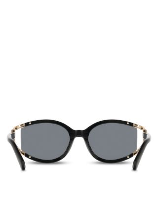 Oval Gancini Cutout Sunglasses, 56mm