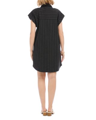 Stripe Cap Sleeve Shirtdress