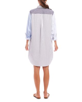 Mixed Colorblocked Shirtdress