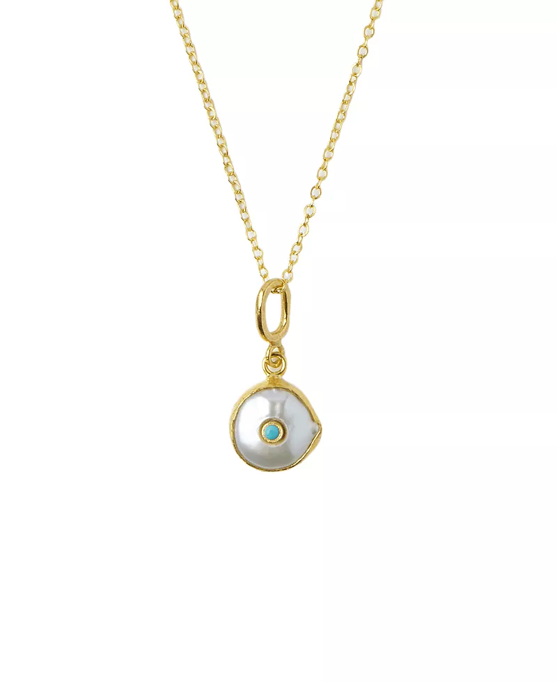 Ottoman Hands Amalfi Pearl Pendant Necklace