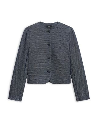 Herringbone Tweed Clean Jacket